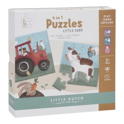 Puzzle 4 in 1 Puzzle Farm | Little Dutch