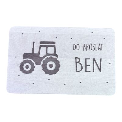 Jausebrett &quot;Do Bröslat...&quot; Traktor | Herzstücke
