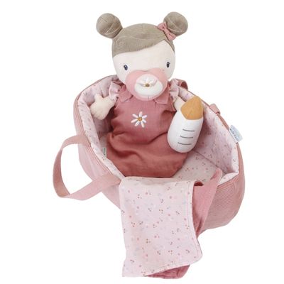 Puppenset Rosa im Babykörbchen | Little Dutch