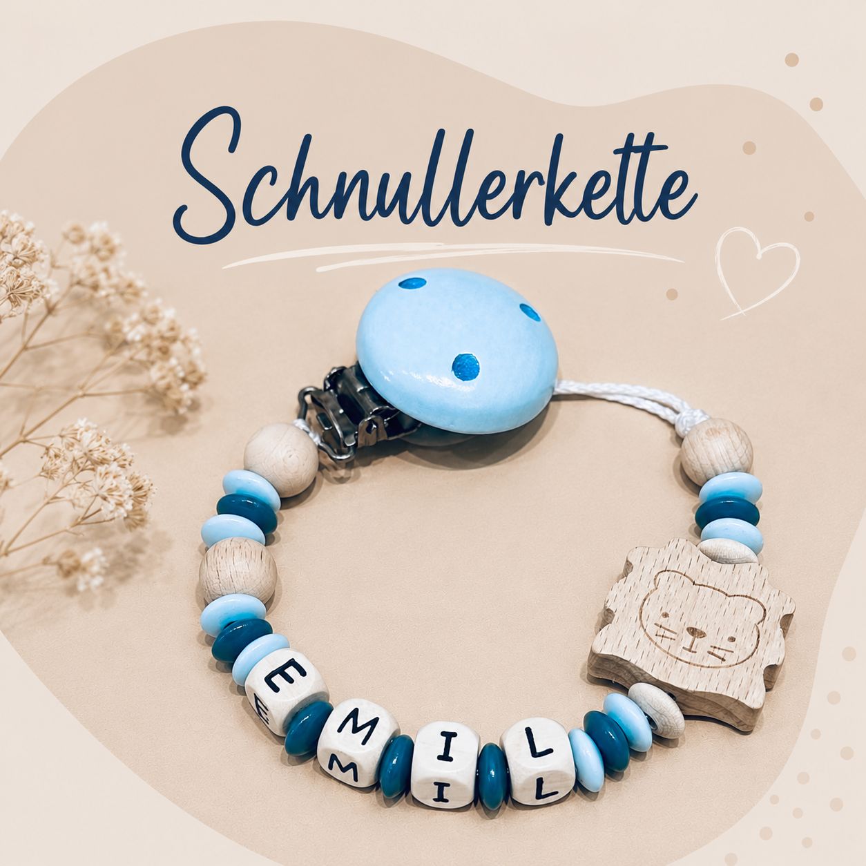 Schnullerkette  Personalisiert