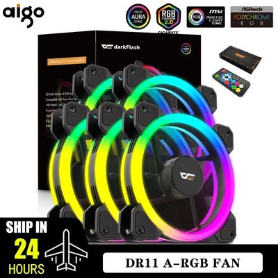 Aigo Dark Flash DR11 - ARGB Fan - 6 Pin PWM - 3 Pack