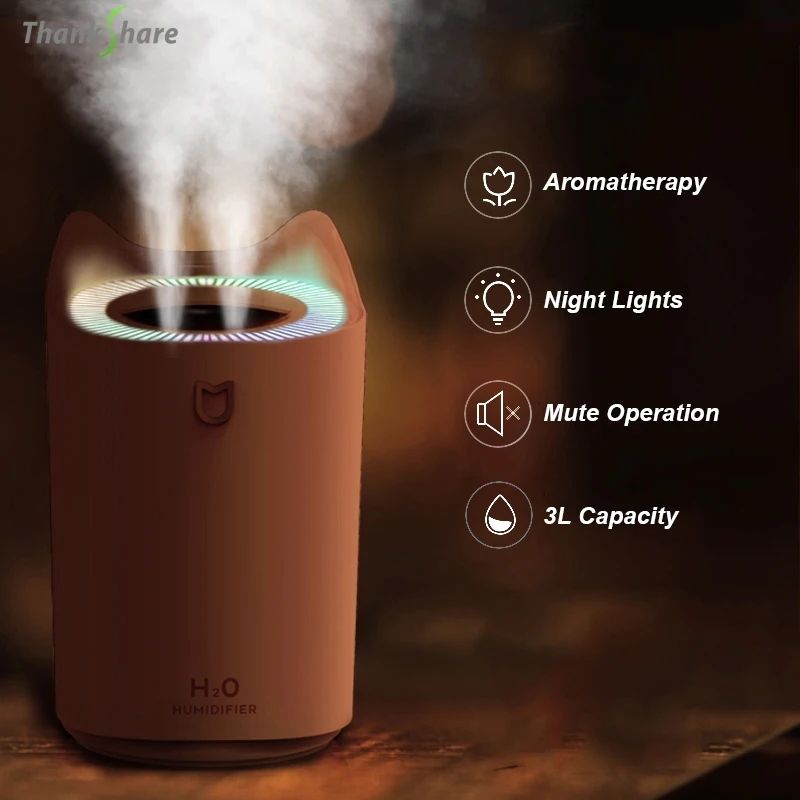 Kinscoter - Dual Nozzle RGB Humidifier - 3000ML