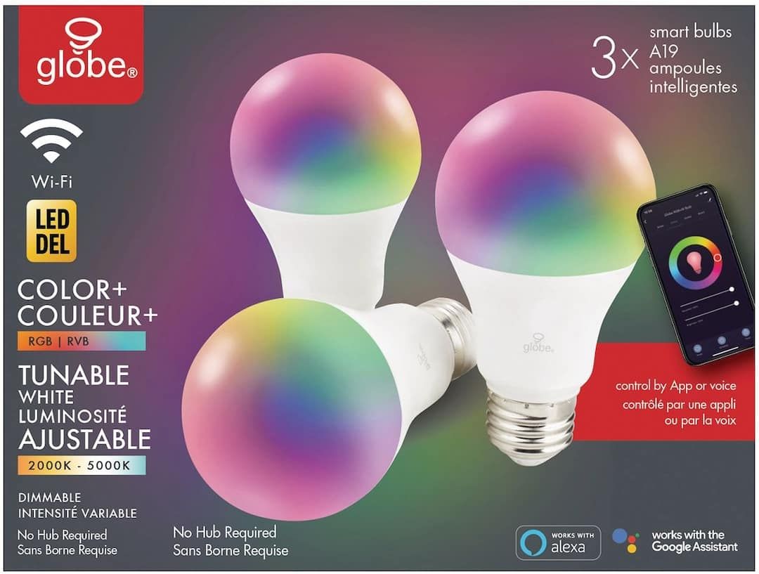 Globe - RGB Smart Wifi Bulb - 3 Pack