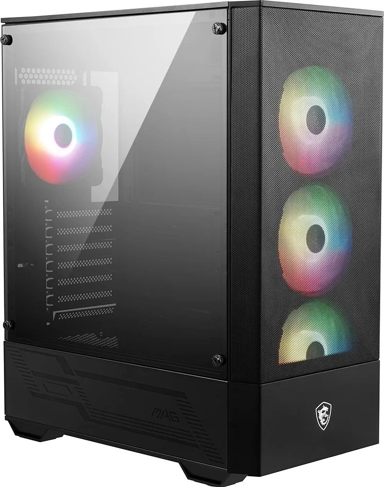 MSI - Tempered Glass Mid Tower Gaming Case + 4 RGB Fans