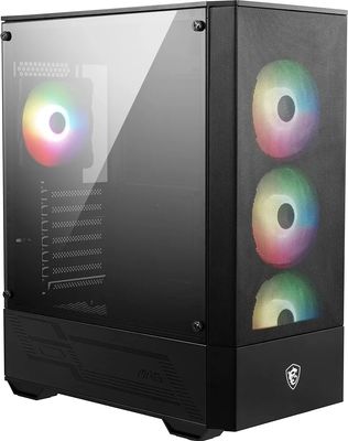 MSI - Tempered Glass Mid Tower Gaming Case + 4 RGB Fans