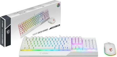 MSI Vigor GK30 - RGB Keyboard &amp; Mouse Combo - White