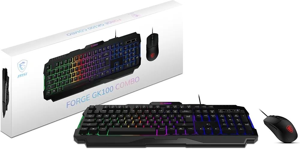 MSI Forge GK100 - RGB Keyboard &amp; Mouse Combo