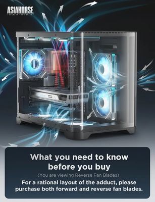 AH Prism Pro  -  Infinite Mirror ARGB Fan - Reversable - BLACK