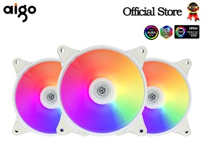 Aigo AR12 - ARGB Fan - 6 Pin PWM - White