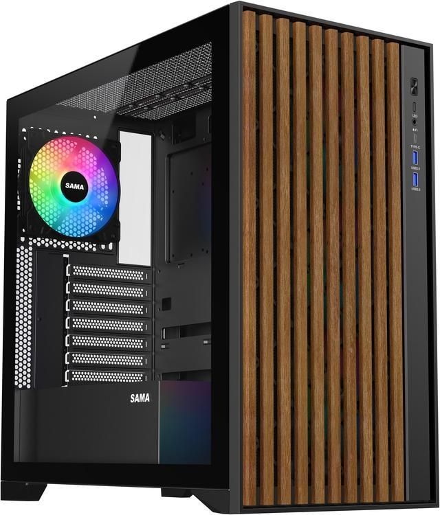 SAMA Nature - Wood + 4 ARGB FANS - Black - 2024
