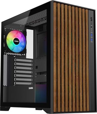 SAMA Nature - Wood + 4 ARGB FANS - Black - 2024