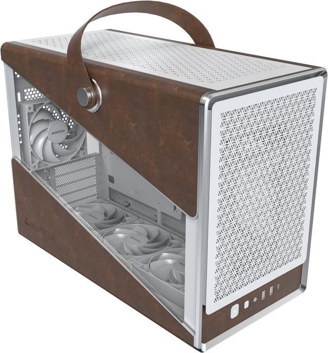 Montech Heritage - Leather &amp; White Steel - 4 Fans - WHITE - 2025