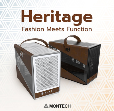 Montech Heritage - Leather &amp; White Steel - 4 Fans - WHITE - 2025