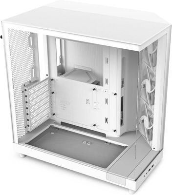 NZXT H6 Flow - Panorama - 3 Fans - White