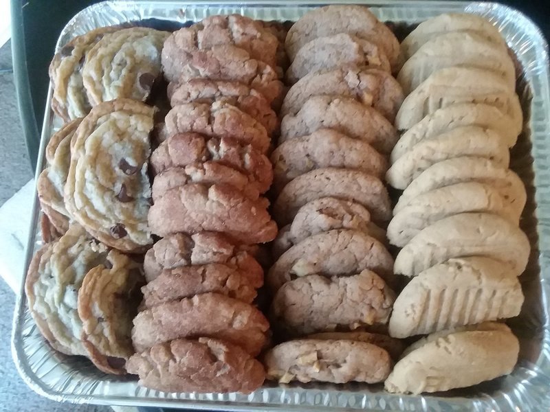 TPC Cookie Tray - Tray 1 - Chocolate Chip/Snickerdoodle/Peanut Butter