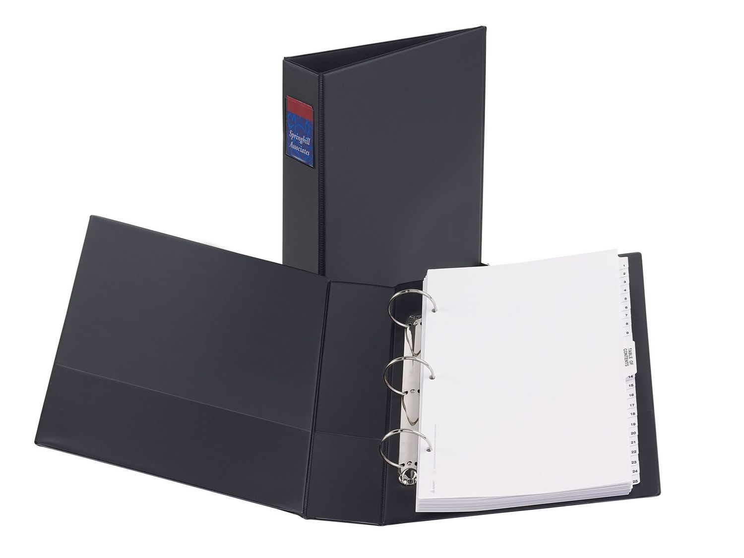 Folder Durable Legal/oficio portatarjetas negro, anillos redondos de 2", capacidad para 375 hojas (6401)