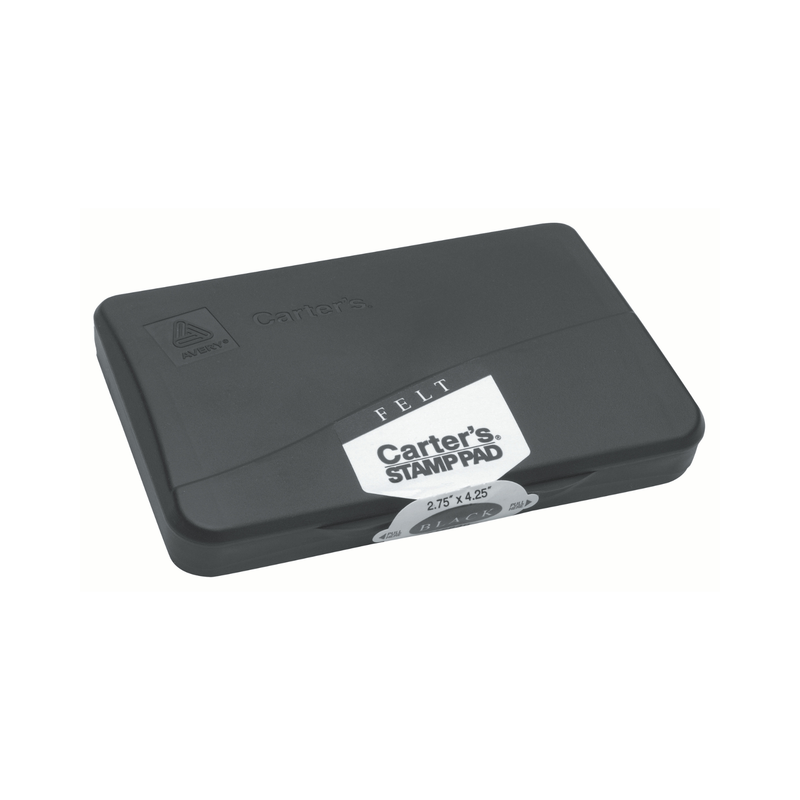 Avery® Almohadilla negra Carter's® para sellos en paño de fieltro, 10.8 x 7 cms, negro (21081)