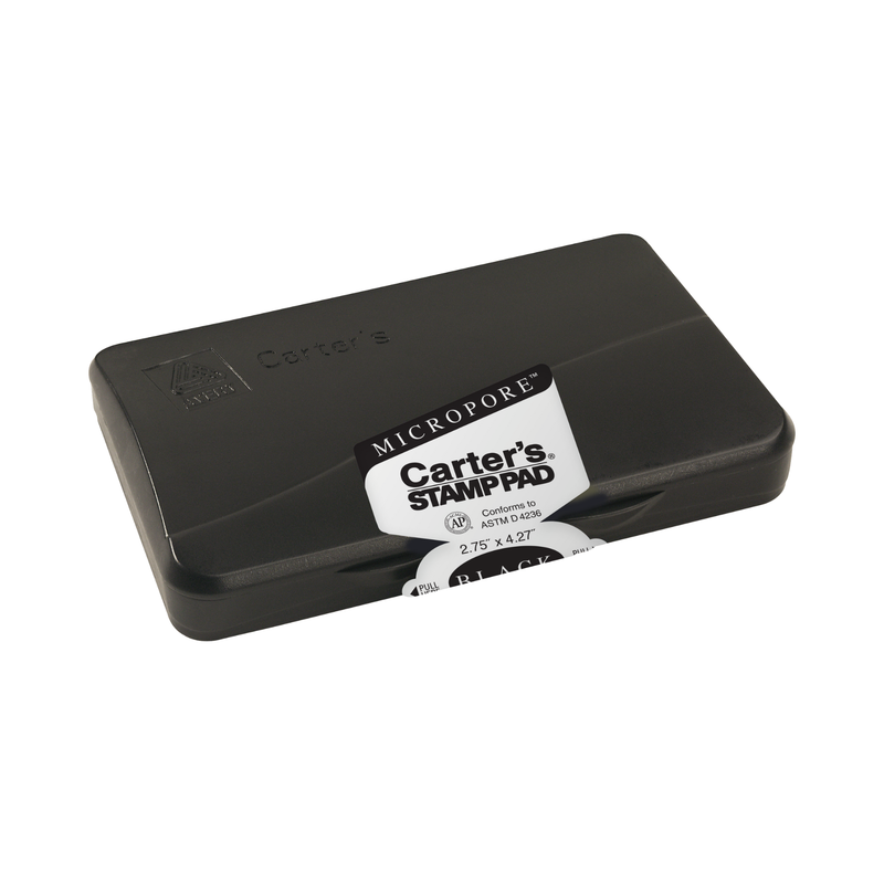 Avery® Almohadilla para sellos Carter's® Micropore® 21261, negro, 10.8 x 7 cms, 12 almohadillas (21281)