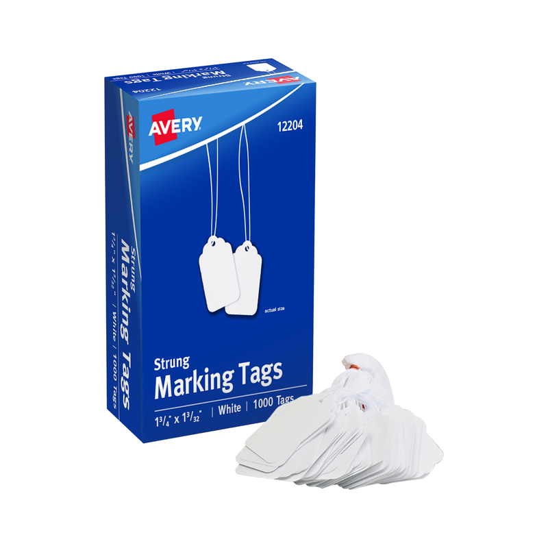 Avery® Etiquetas colgantes para marcar, 2.8 x 4.4 cms, 1000 etiquetas (12204)