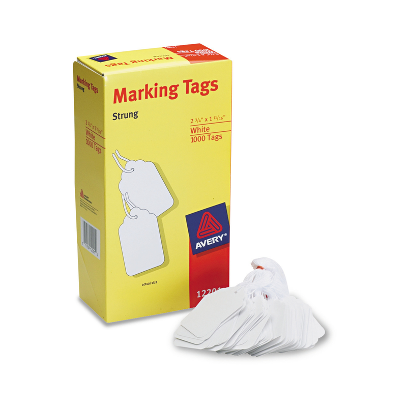 Avery® Etiquetas colgantes para marcar, 4.3 x 7 cms, 1000 etiquetas (12201)