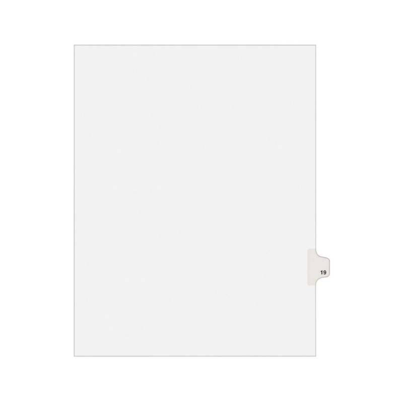 Avery® Separadores legales individuales, Estilo Avery, tamaño carta, No. 19 (1019)