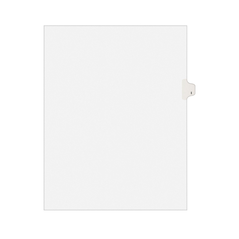 Avery® Separadores legales individuales Avery Style, tamaño carta, I (1409)