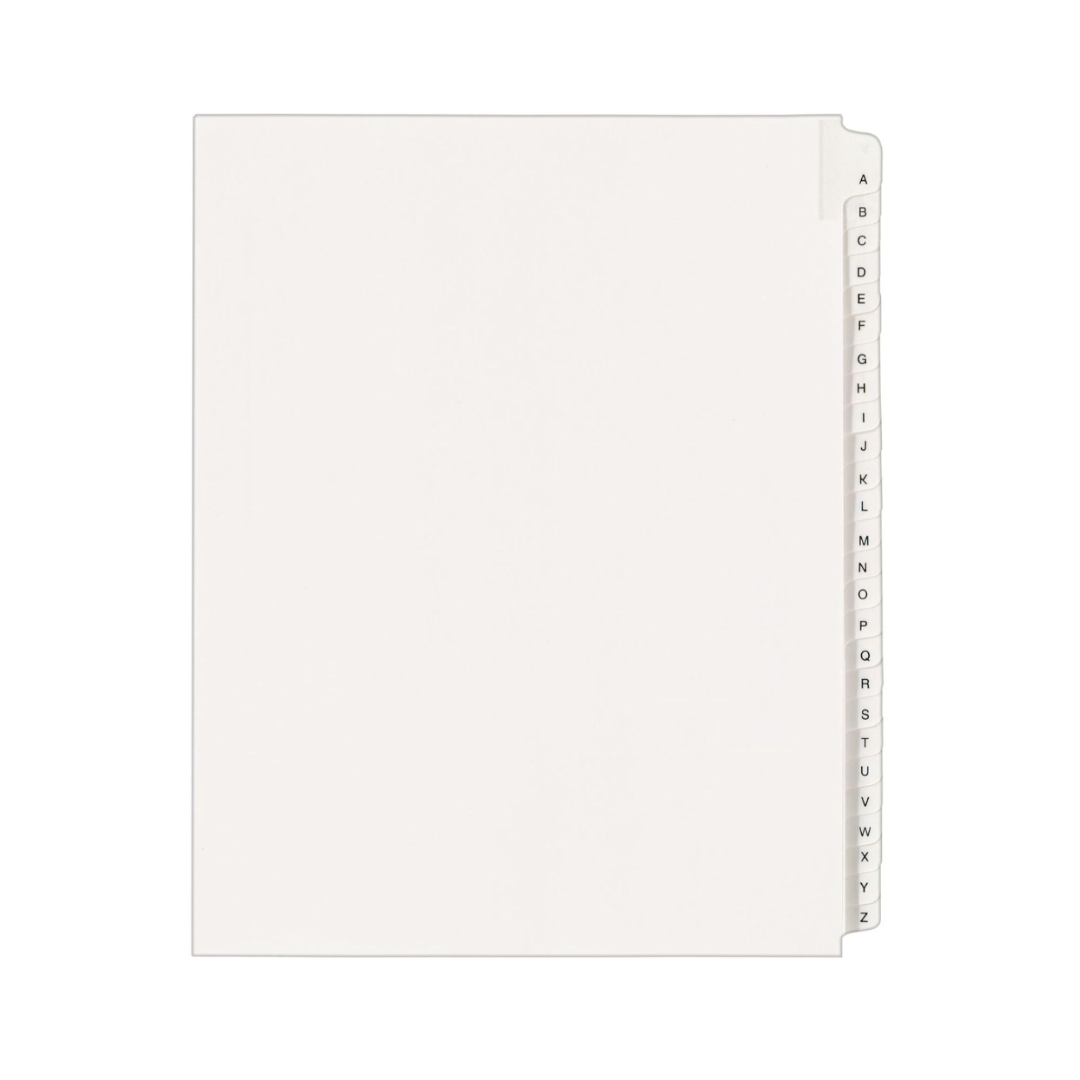 Avery® Separadores de documentos legales A-Z, tamaño carta, juego de 25 separadores, estilo Allstate® preimpresos, 1 juego  (01700)