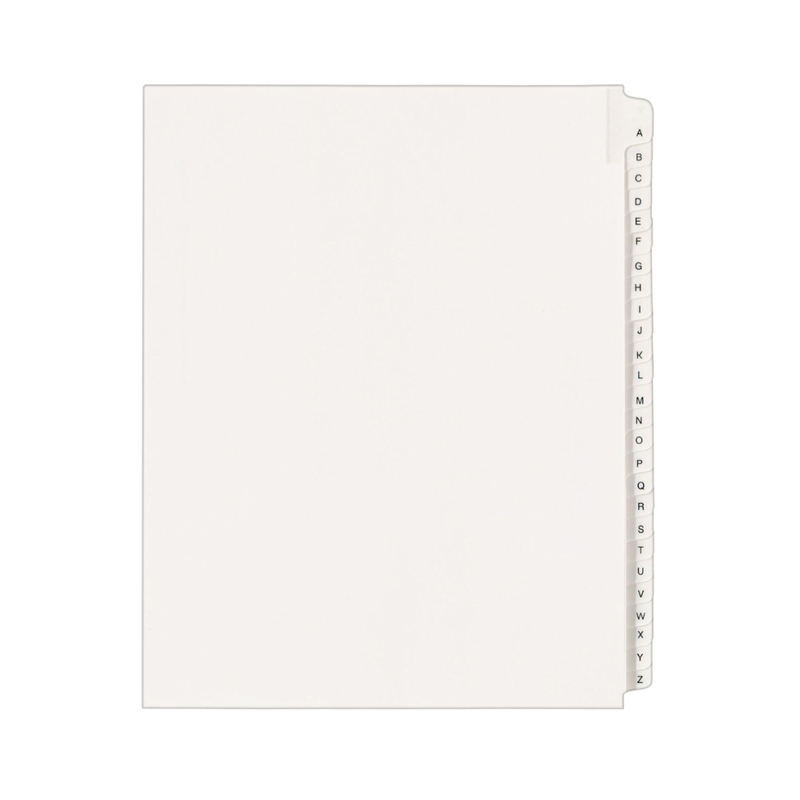 Avery® Separadores de documentos legales A-Z, tamaño carta, juego de 25 separadores, estilo Allstate® preimpresos, 1 juego  (01700)