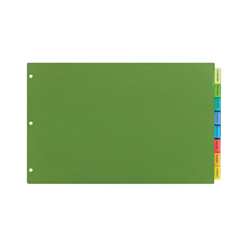 Avery® Separadores de carpeta de 8 pestañas, separadores de carpeta de plástico insertables Big Tab™ de 43.2 x 27.9 cms, Big Tab™, multicolor, 1 juego (11179) Avery® Separadores de carpeta de 8 pestañas, separadores de carpeta de plástico insertables Big Tab™ de 43.2 x 27.9 cms, Big Tab™, multicolor, 1 juego (11179)