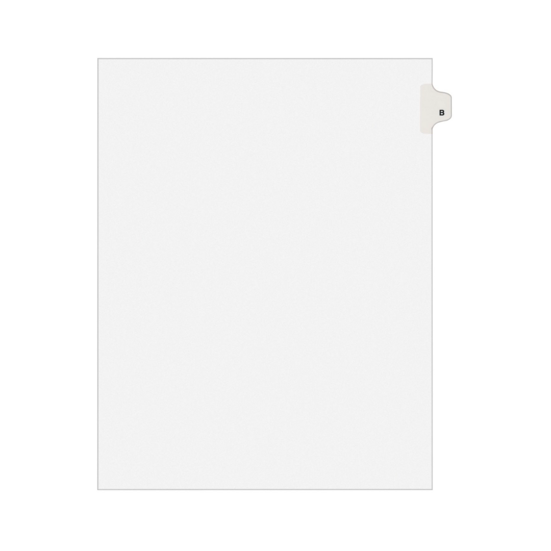 Avery® Separadores individuales, tamaño carta, Letra B (1402)
