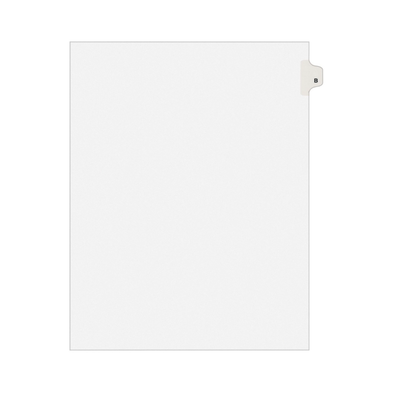 Avery® Separadores individuales, tamaño carta, Letra B (1402)