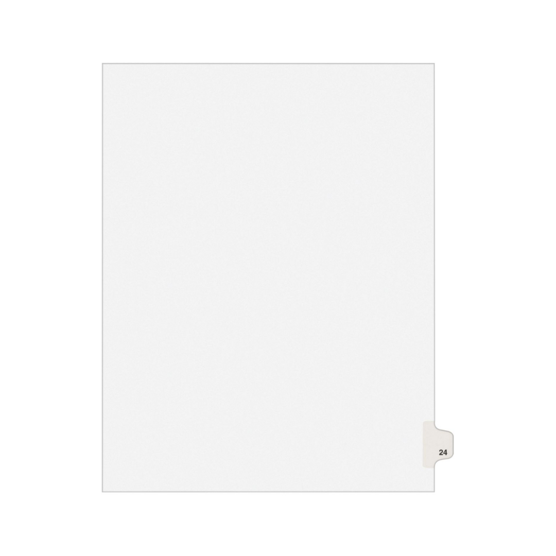 Avery® Separadores legales individuales, Estilo Avery, tamaño carta, No. 24 (1024)