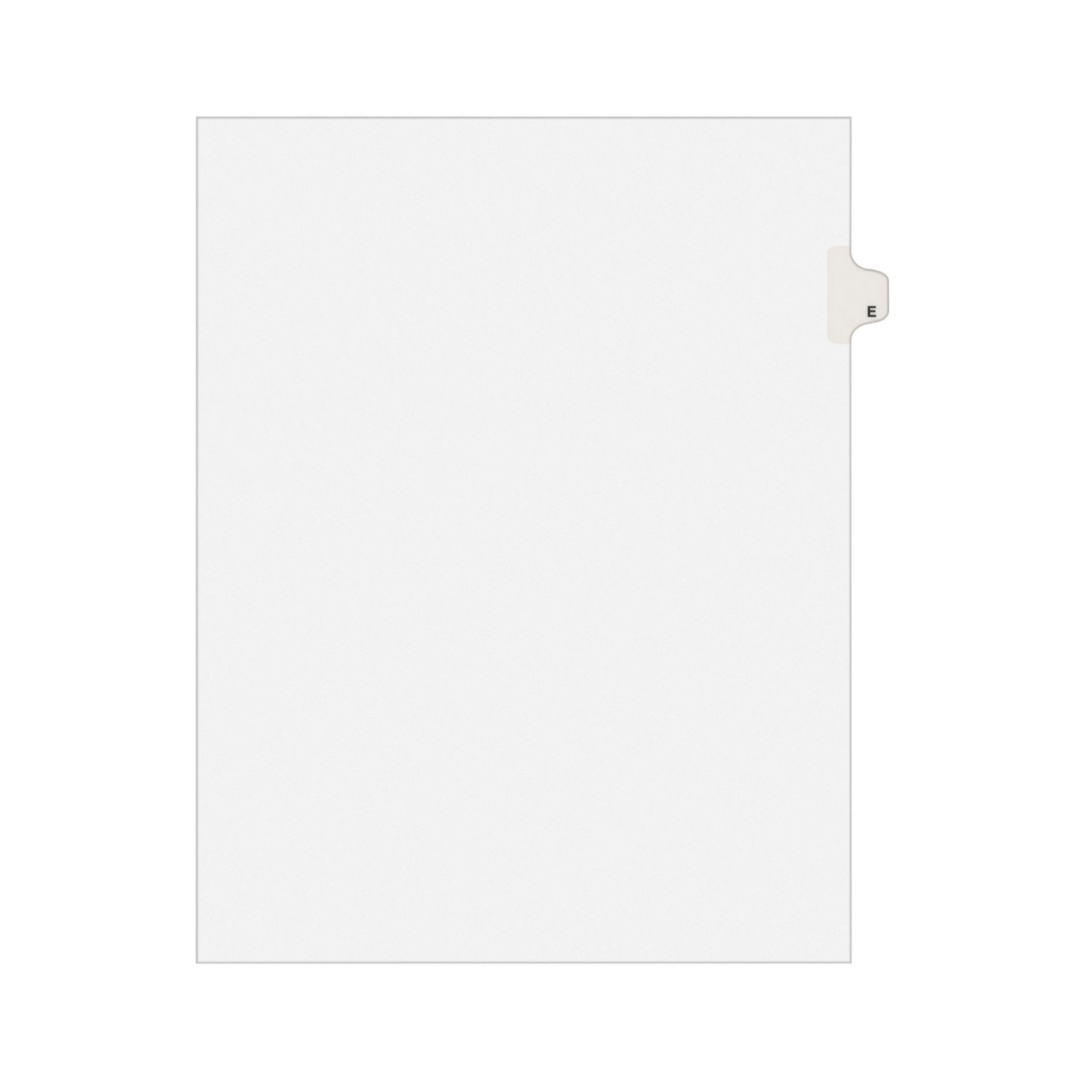 Avery® Separadores legales individuales, tamaño carta, Letra E (1405)