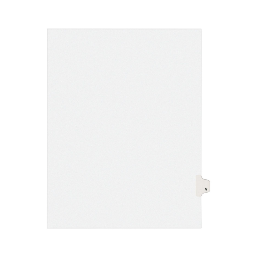 Avery® Separadores legales individuales, estilo Avery, tamaño carta, V (1422)