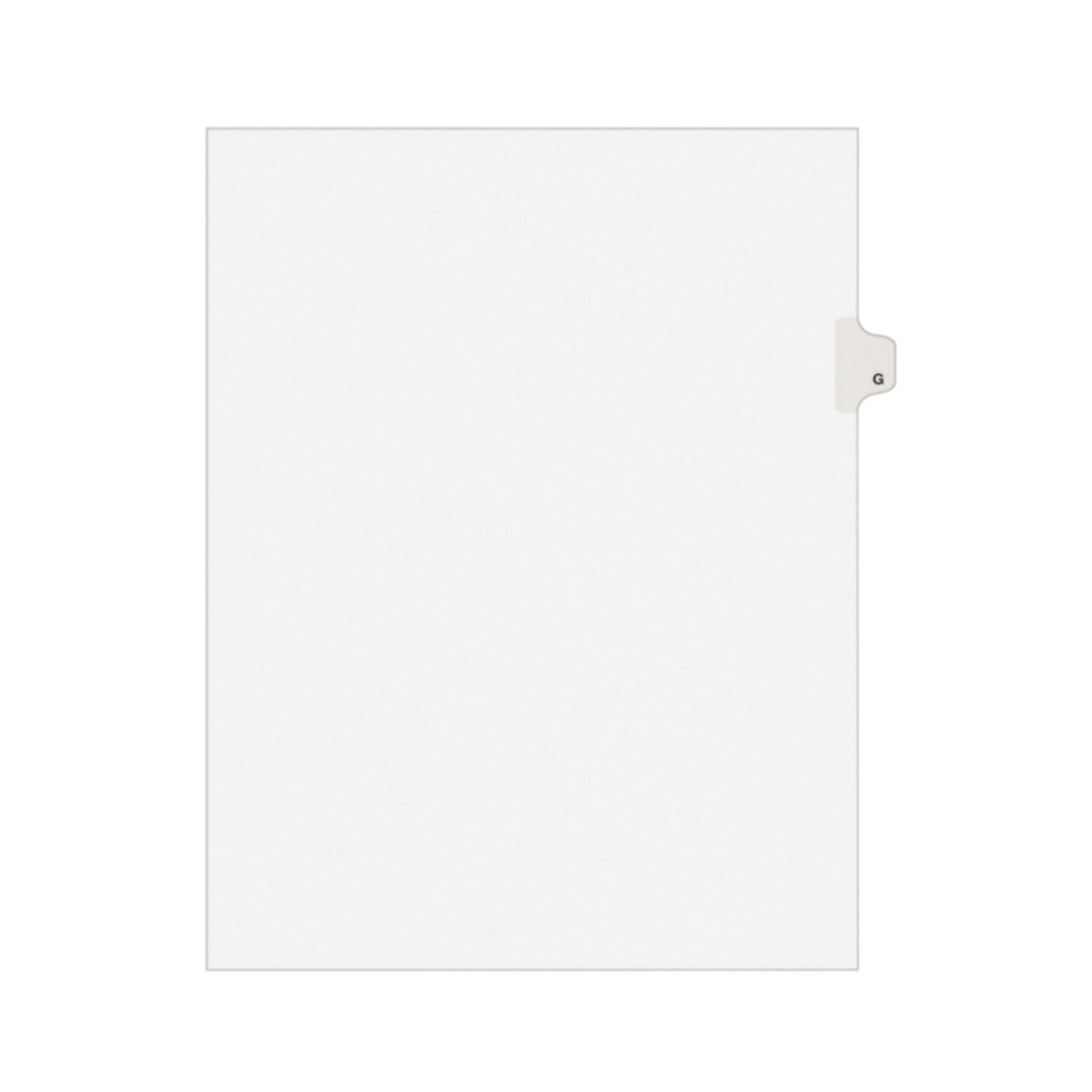 Avery® Separadores legales individuales Estilo Avery, tamaño carta, G (1407)