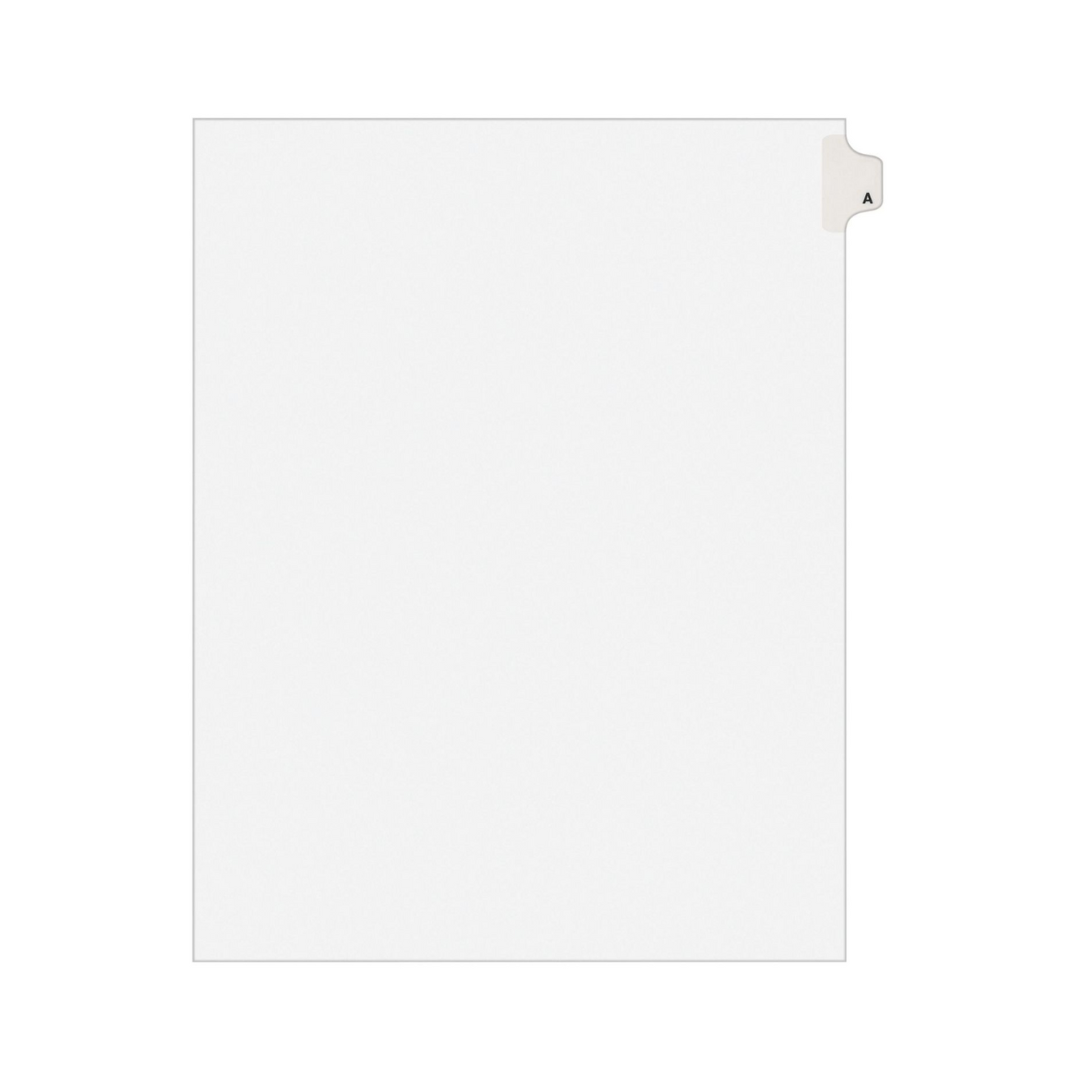 Avery® Separadores legales individuales, Estilo Avery, tamaño carta, A (1401)