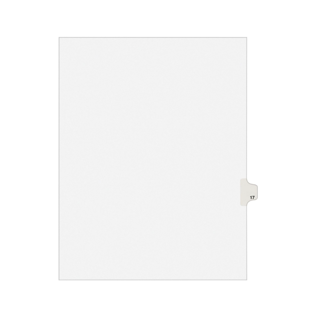Avery® Separadores Legales Individuales Avery Style, Tamaño Carta, #17 (1017)