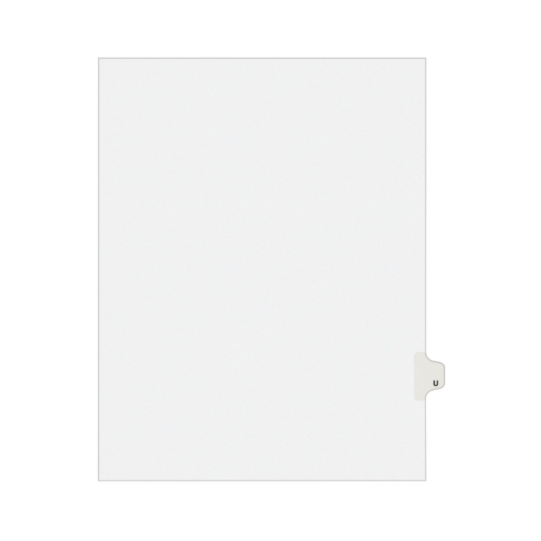 Avery® Separadores legales individuales Estilo Avery, tamaño carta, U (1421)