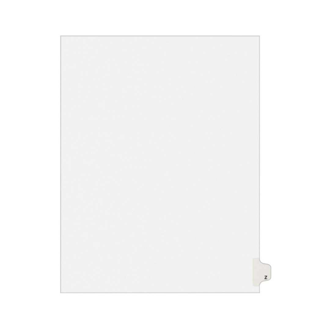 Avery® Separadores legales individuales, estilo Avery, tamaño carta, Z (1426)