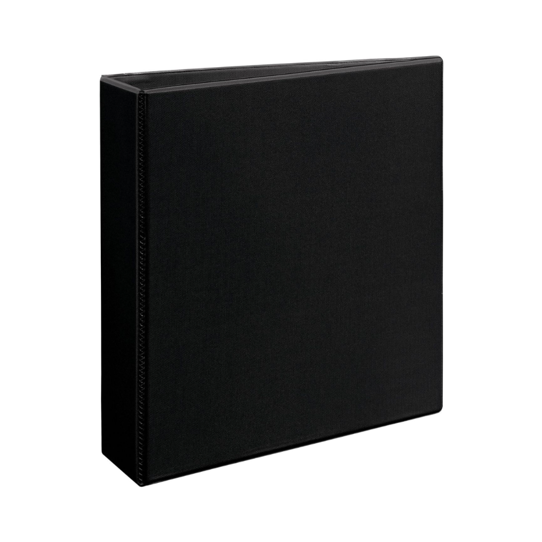 Folder de alta resistencia negro, anillos inclinados un solo toque de 2", capacidad para 530 hojas, DuraHinge™ (79692)
