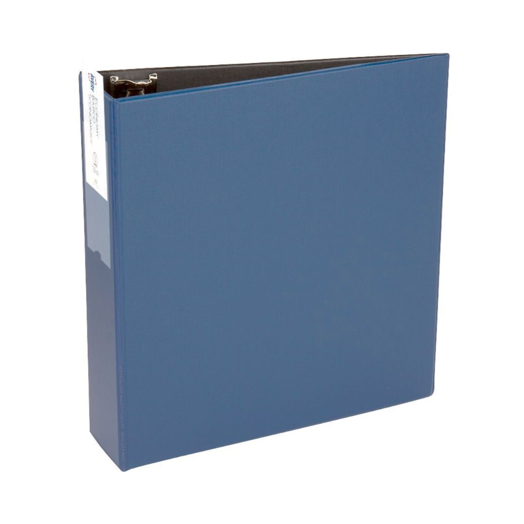 Folder económico azul, portatarjetas, anillos redondos de 3", capacidad para 460 hojas (04600)