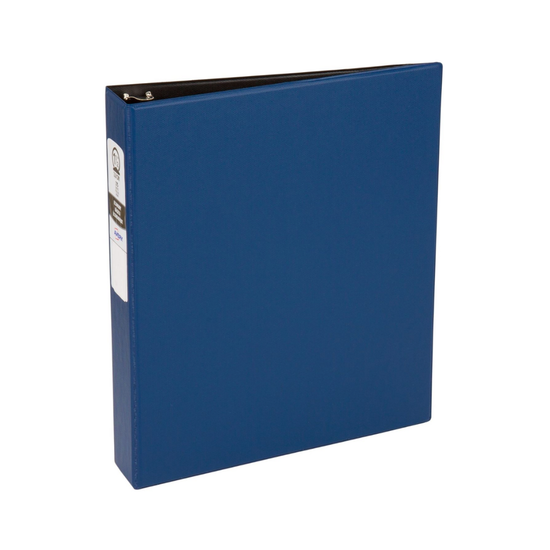 Folder económico azul, anillos redondos de 1.5", capacidad para 275 hojas, (03400)