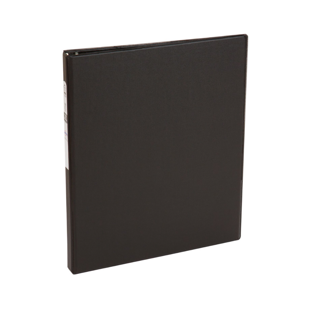 Folder económico negro, anillos redondos de 0.5", capacidad para 100 hojas (03201)