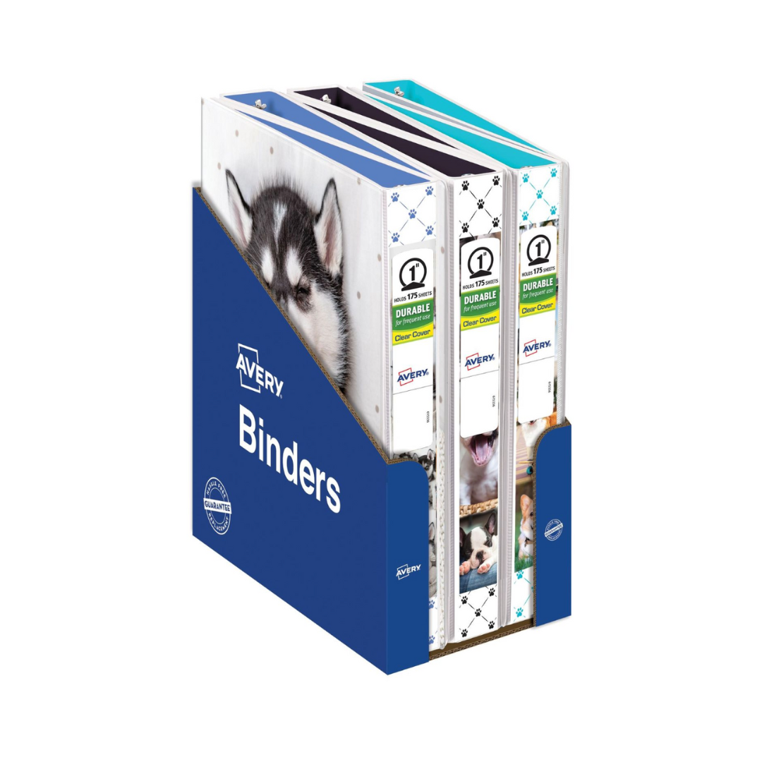 Folder Friends diseños variados, anillos redondos de 1", capacidad para 175 hojas (03240)