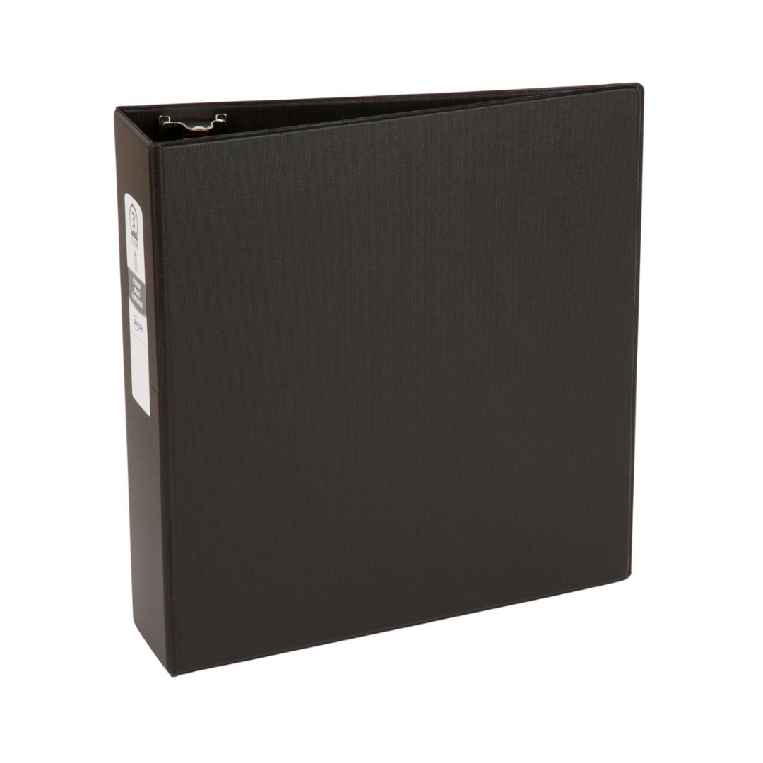 Folder económico negro, anillos redondos de 3", capacidad para 460 hojas (03602)