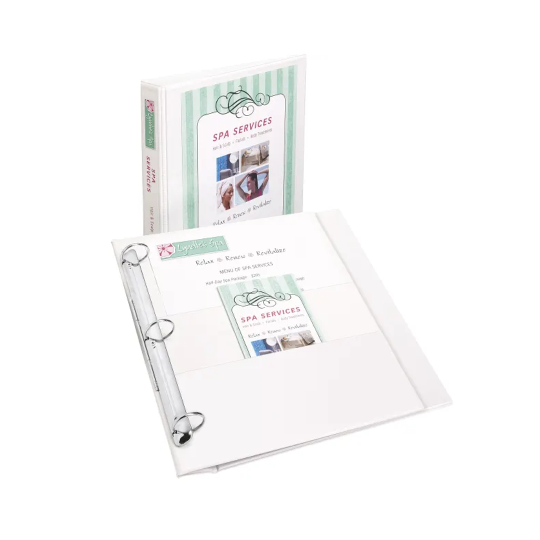 Folder Flip Back® 360° blanco, anillos de 1", capacidad para 175 hojas (17580)