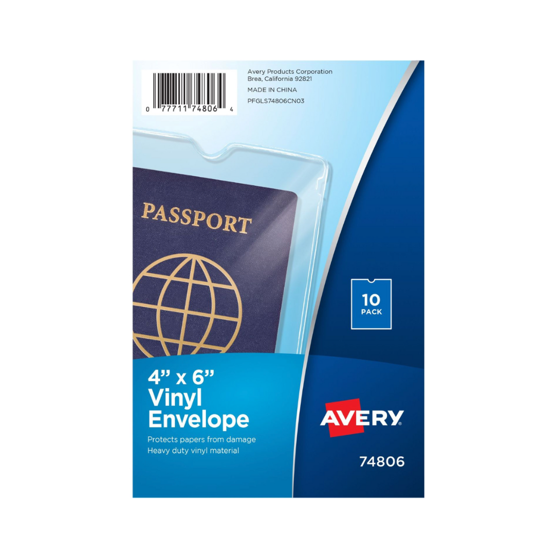 Avery® Protectores de hojas transparentes económicos, carga superior, 50 protectores de hojas de plástico (74090)