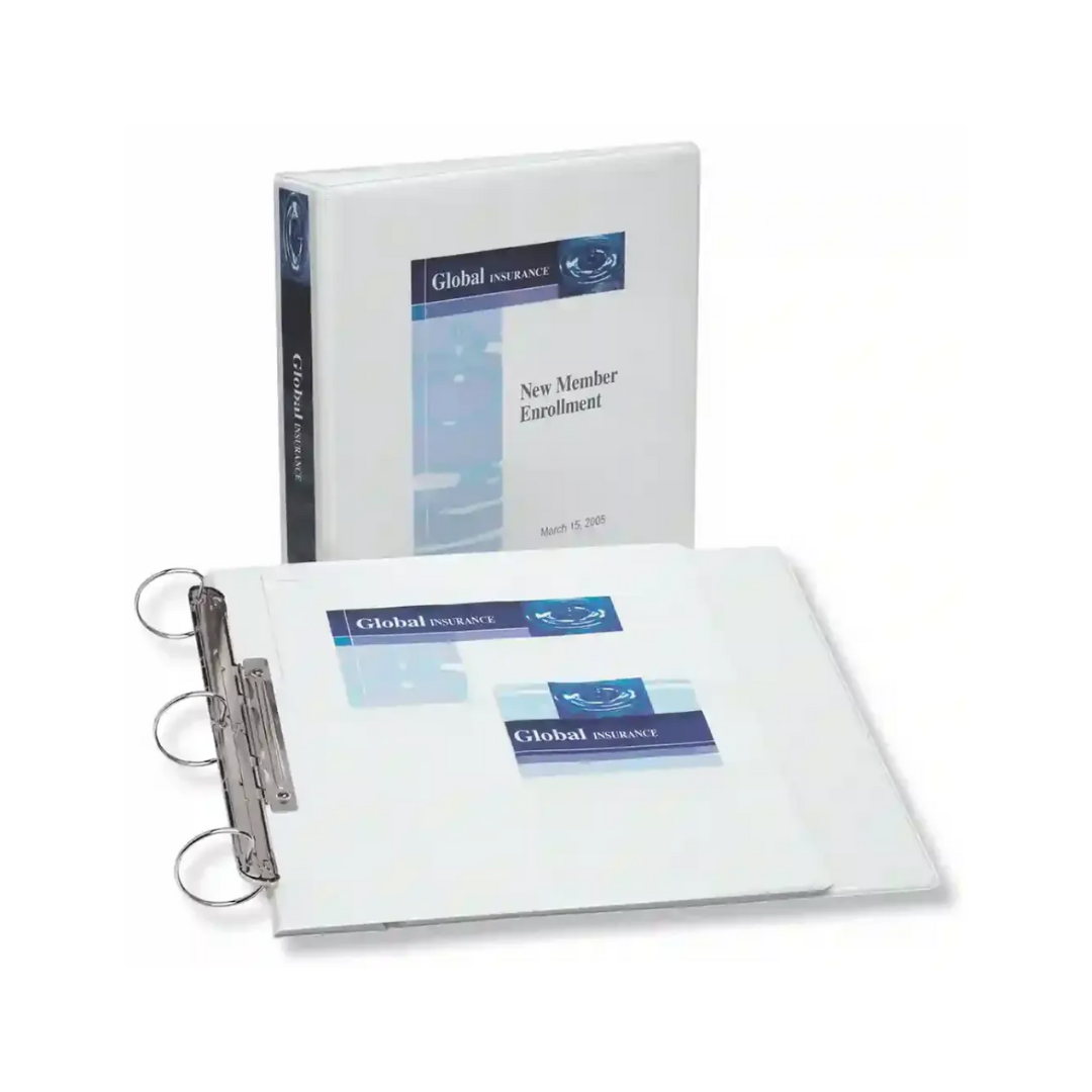 Folder Flip Back® 360° blanco, anillos redondos de 1.5", capacidad para 275 hojas (17590)