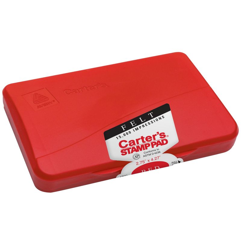 Avery® Almohadilla para sellos Carter's® Micropore®, 15.8 x 8.3, color rojo (21272)