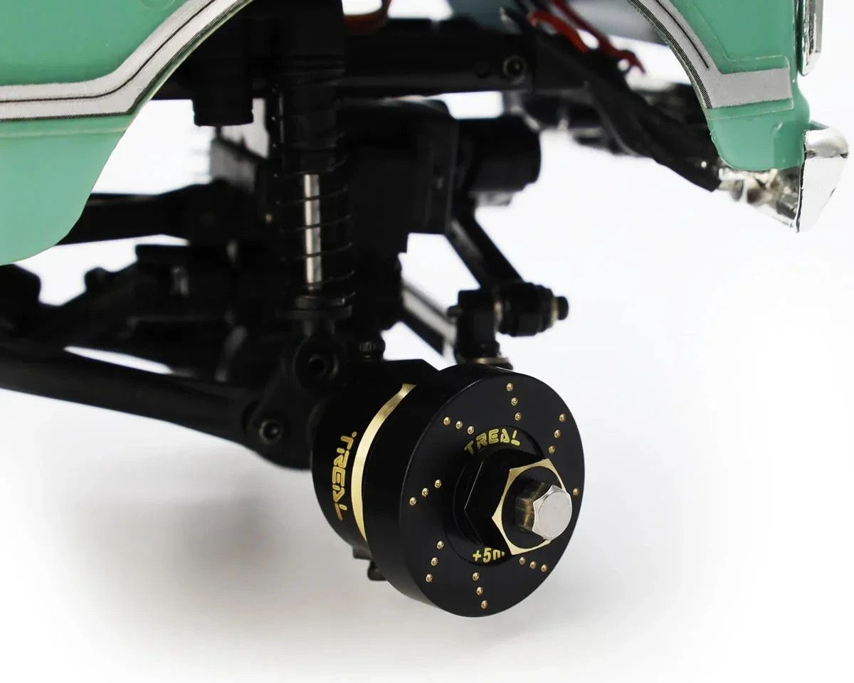 Treal Hobby Axial SCX24 Brass Extended Wheel Hex Hub (+5mm) (4) (12g)